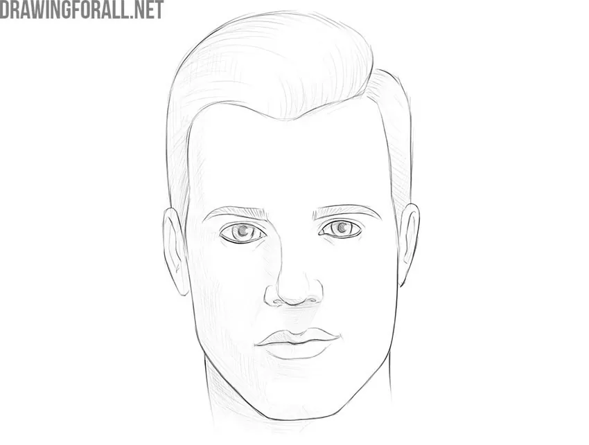 Man Face Sketch Artwork Digital Painting Look Likes Pencil Stock  Illustration  Illustration of male model 125143663