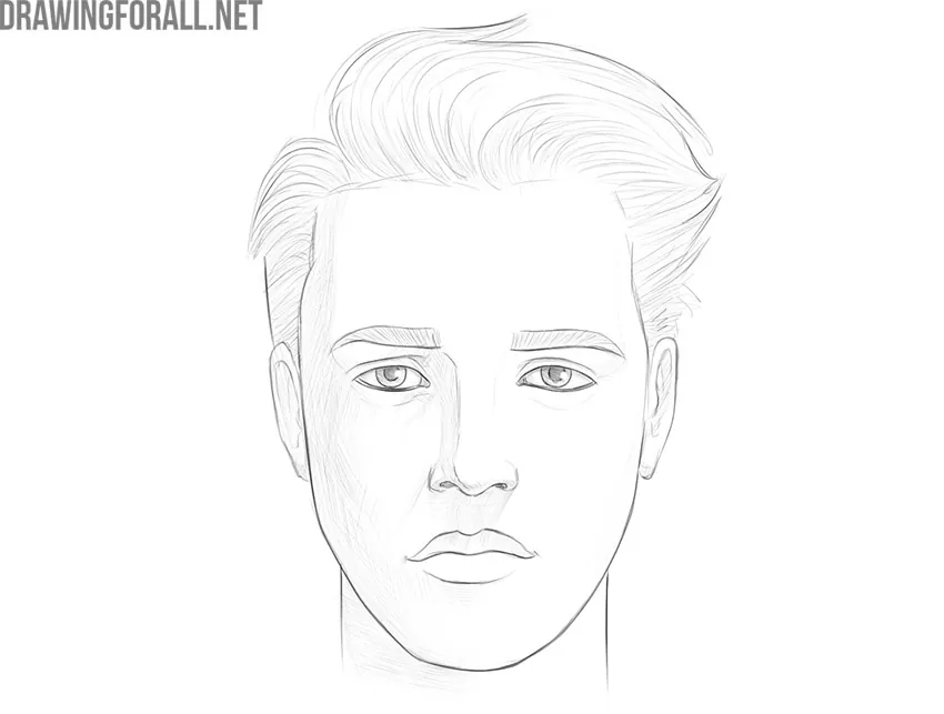 how to draw a realistic human face