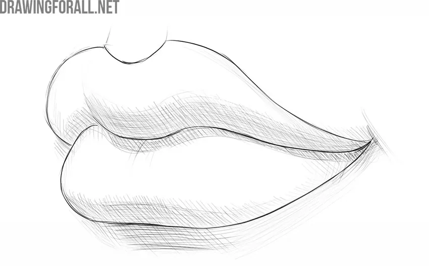 How to Draw Lips From 34 View