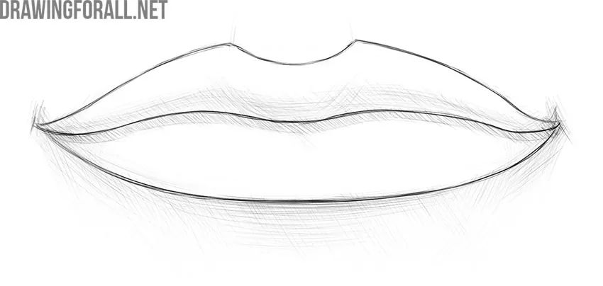 how to draw male lips