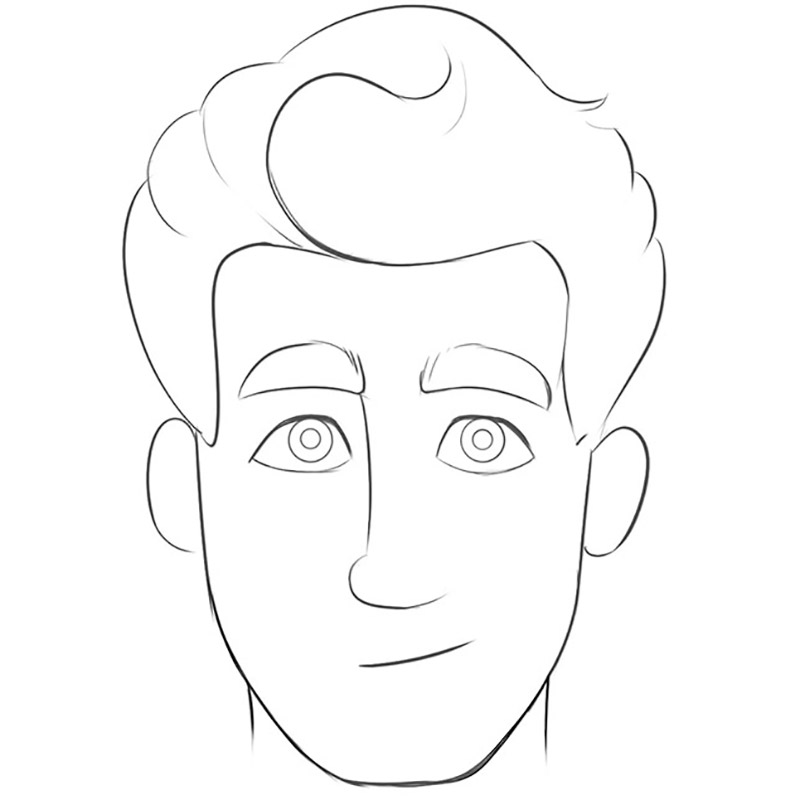 Premium Vector | Line drawing illustration of six different types of male  face shapes