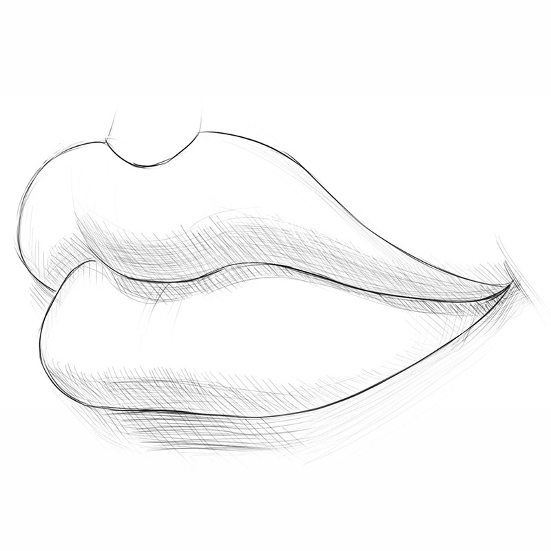 How to Draw Lips From 3/4 View | Drawingforall.net