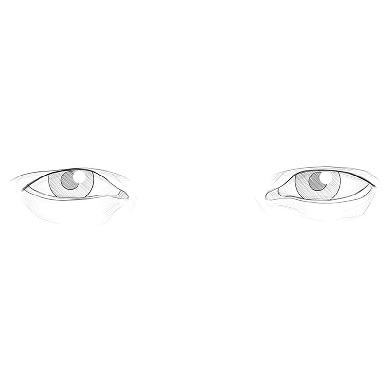 man eyes drawing