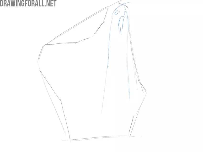 how to draw ghosts step by step